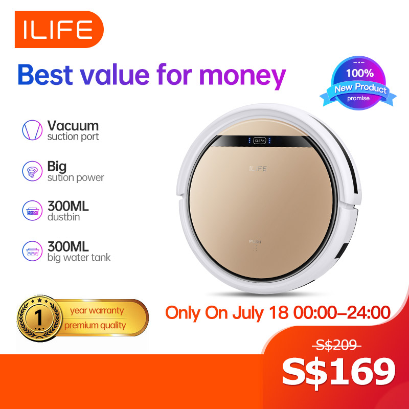 ILIFE V5s Pro High Performance Intelligent Robot Vacuum Cleaner And