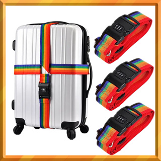 Luggage Straps Adjustable Suitcase Baggage Belts with 3-Dial