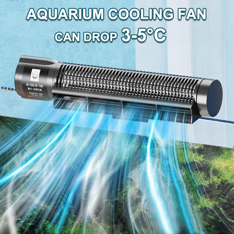 Aquarium Fan Fish Tank Cooling Automatic Temperature Control Fan Silent