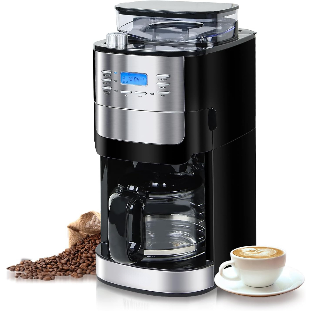 Programmable Coffee Maker with Timer 1.2L 2-8 Cups Drip Coffee