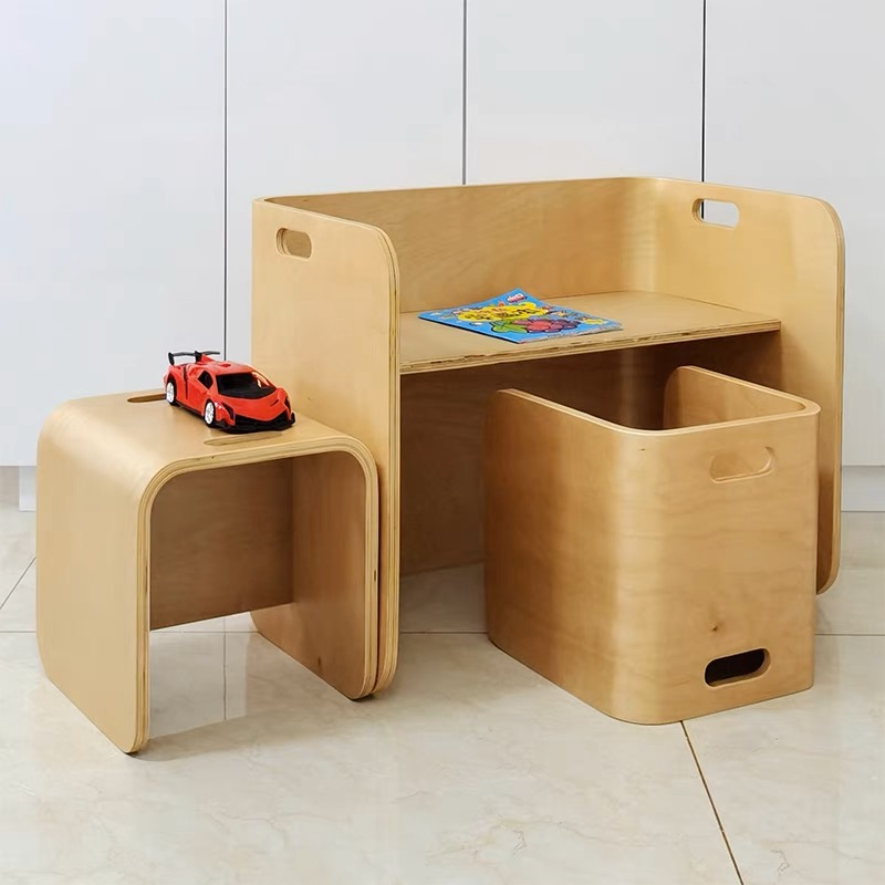 Children Study Table Chair Set Children's Toy Kindergarten Curved ...