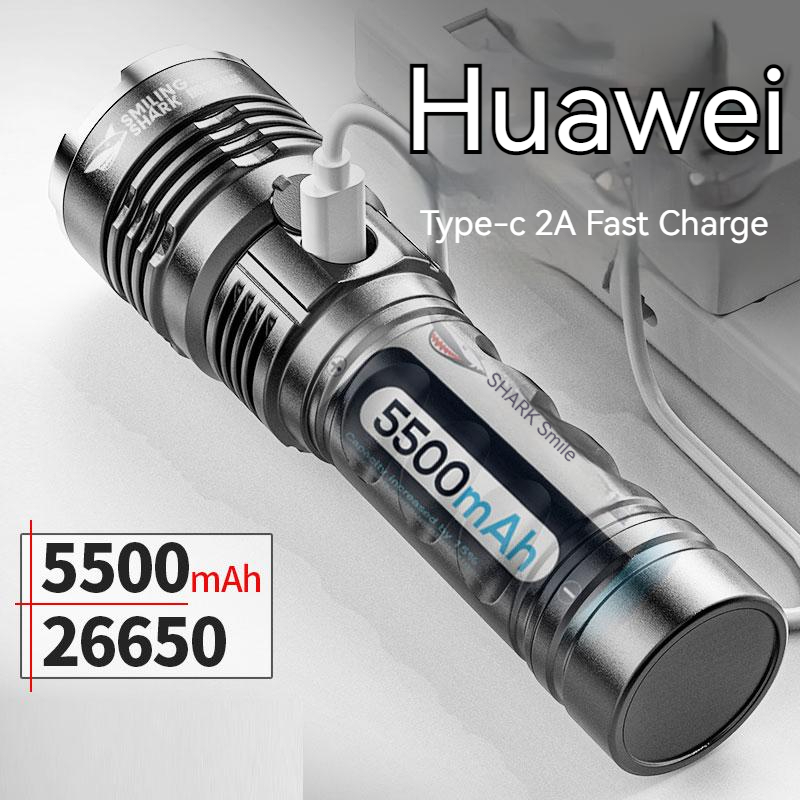 Smiling Shark E512 Torchlight Led XHP70 5000LM Super Bright Flashlight ...