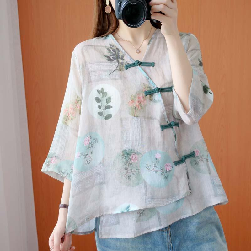 Plus Size Women's Traditional Wear Chinese Ethnic Style Oversized Tops ...