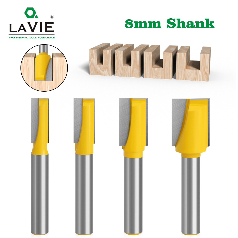 LAVIE 1 Pc 8mm Shank Bottom Wood Cleaning Bit Straight Router Bit Clean ...