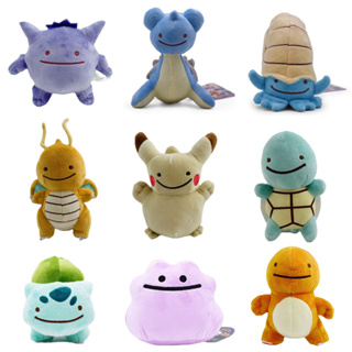 Pokemon Pikachu Peluche Ditto Deformed Double Sided Flip Reversible Plush  Toy Squirtle Bulbasaur Charmander Stuffed Doll
