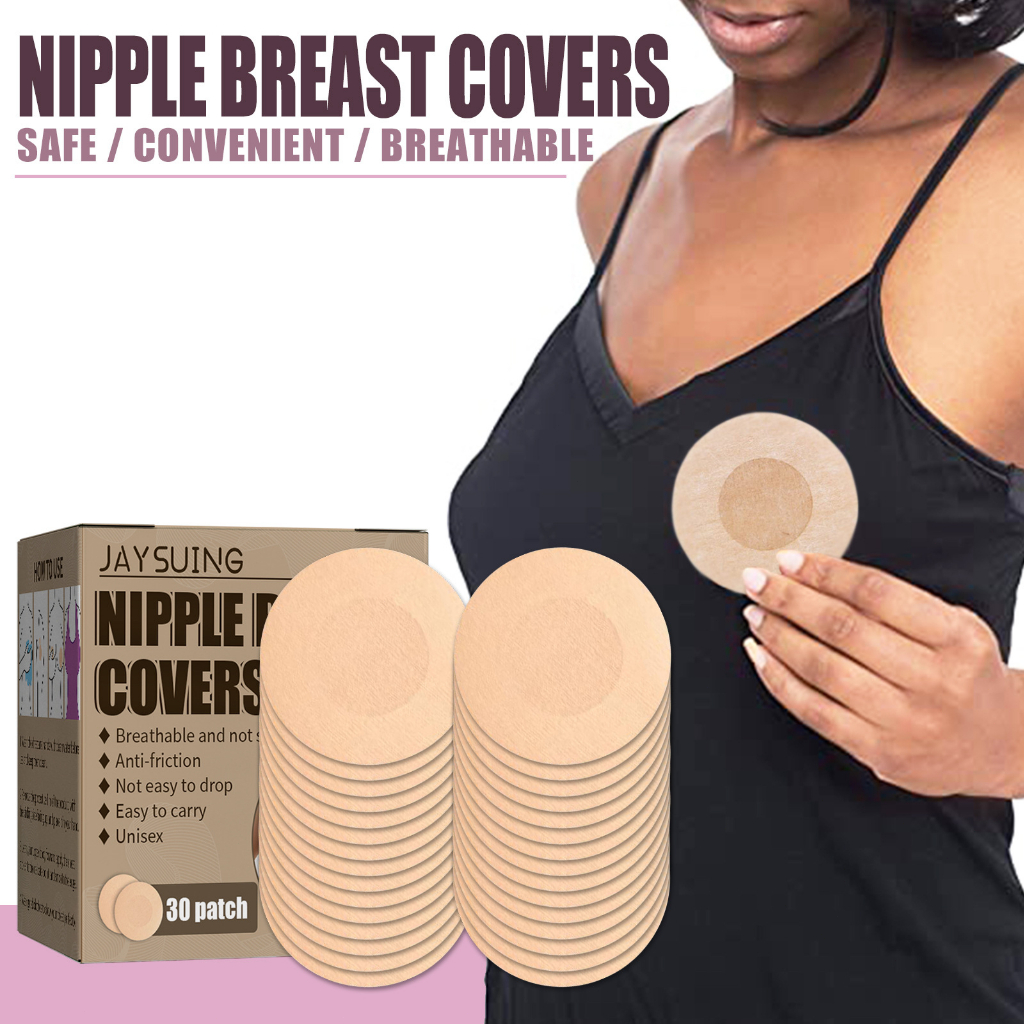 Jaysuing Disposable Invisible Chest Sticker 30Patches Disposable Nipple ...