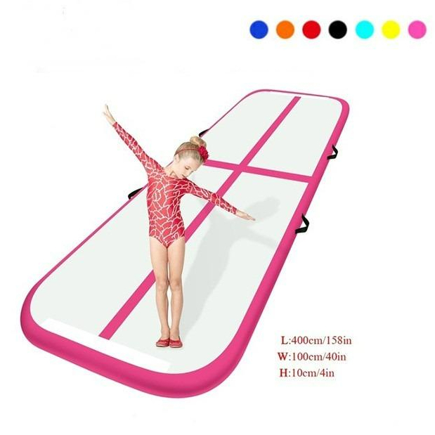MEKETUM Air Track Tappetino Ginnastica Artistica 2 3 4 5 6 Metri 10/20CM Spessore Materasso Ginnastica da Casa/Yoga/Formazione/Cheerleading/Divertimento Acqua con Pompa (Rose, 500 * 100 * 20cm