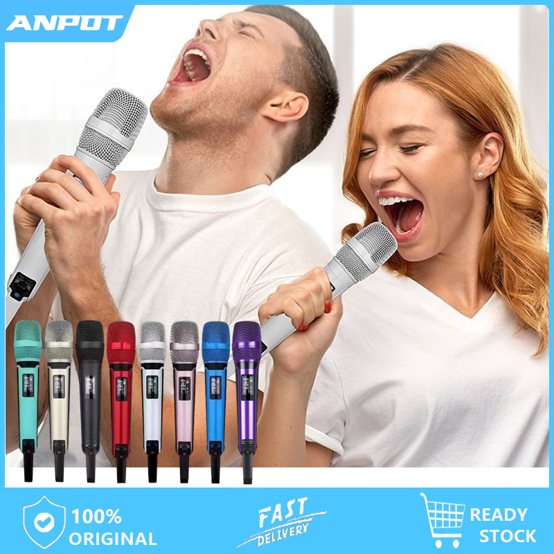 UHF Wireless Microphone Dynamic Cardioid Professional Handheld Mic Home