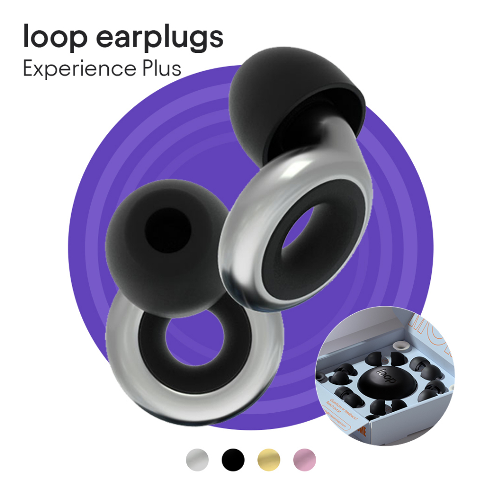Loop Experience Plus - Noise Reducing Earplugs (-23dB) for Events,  Concerts, Noise Sensitivity, Travel & Motorcycling - Reusable,  High-Fidelity Hearing Protection