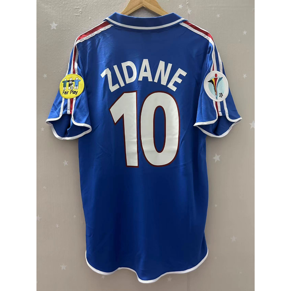 2000 France Top Quality Home Retro Soccer Jersey custom T-shirt ...