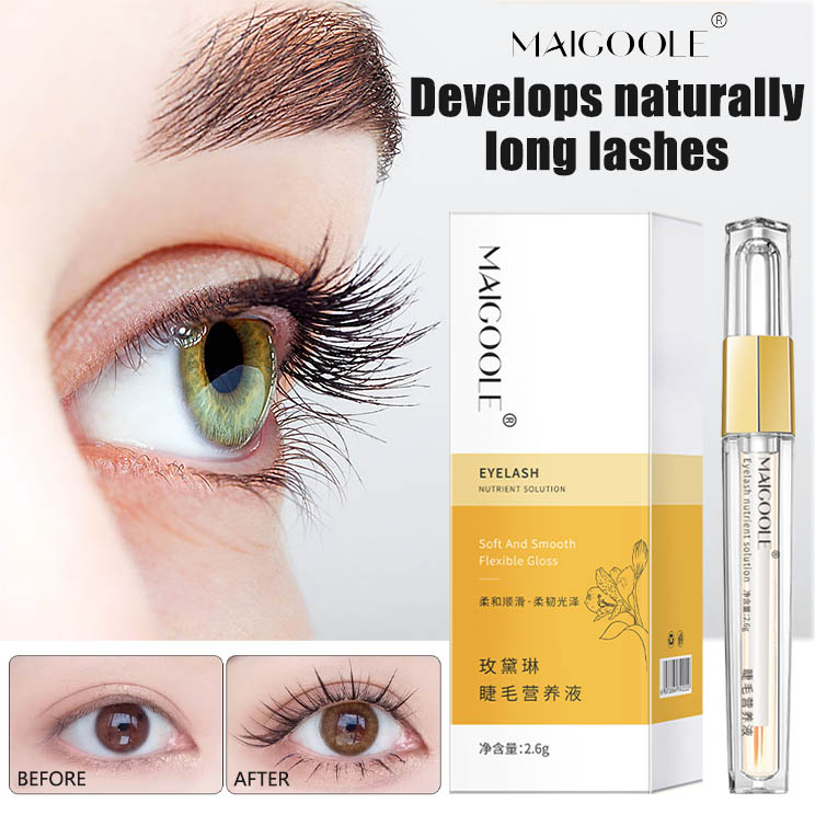 MAIGOOLE Eyelash Growth Serum 2.6ml Repair Dark Curly Lashes Natural