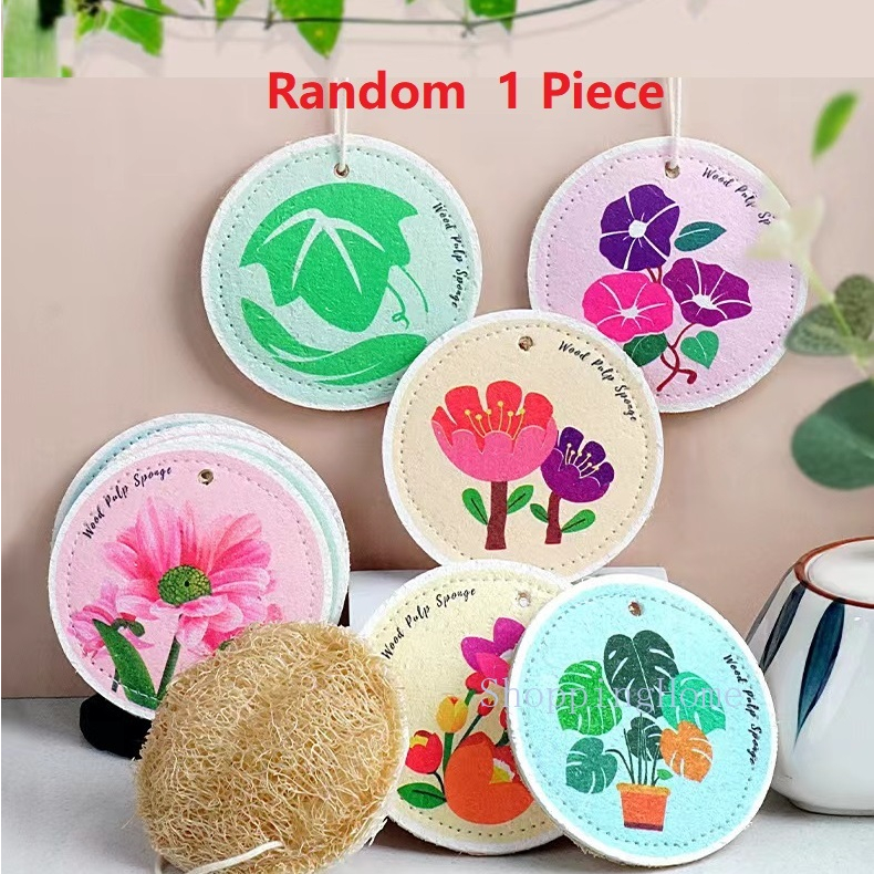 2cm Thicken Dishwashing Sponge Loofah 9.5cm Big Compressed Wood Pulp