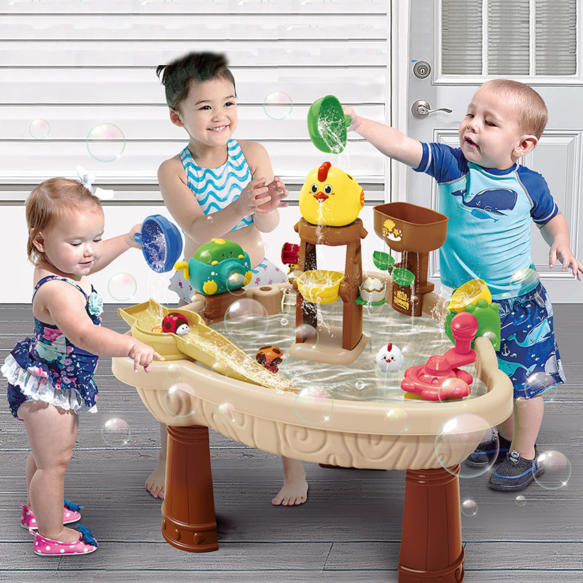 Spill & Splash Seaway Water Table Kids DualLevel Water Play Table