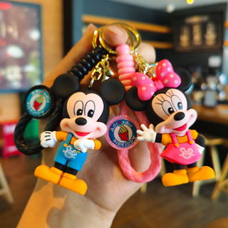 Disney Mickey Mouse Keychains Kawaii Cartoon Figure Keyring Minnie Key  Chain Car Bag Pendant Ornament Key Ring Children Gift