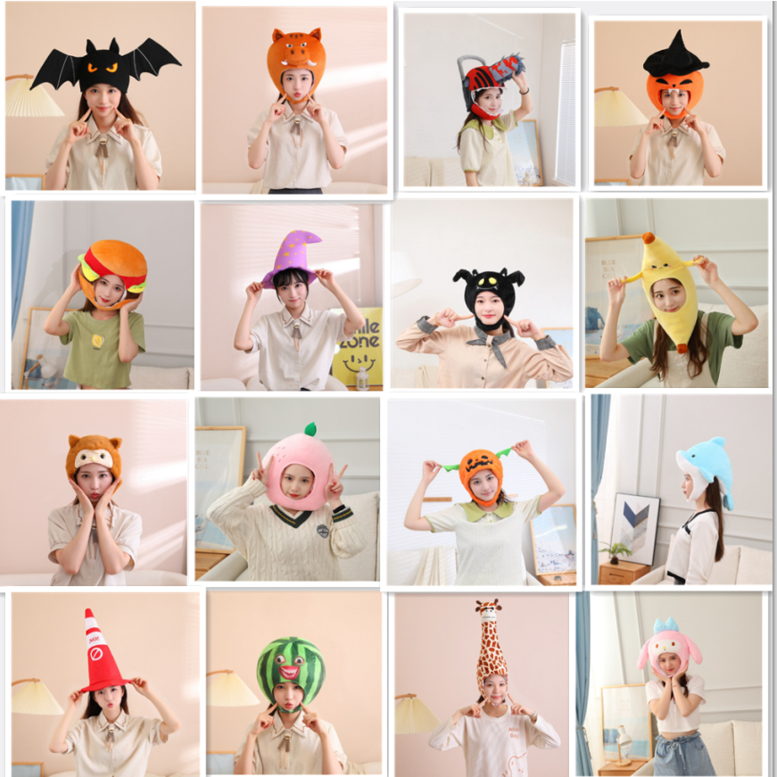 Funny Hat Live Props Halloween Cosplay Headgear Bat Hat Wizard Hat 