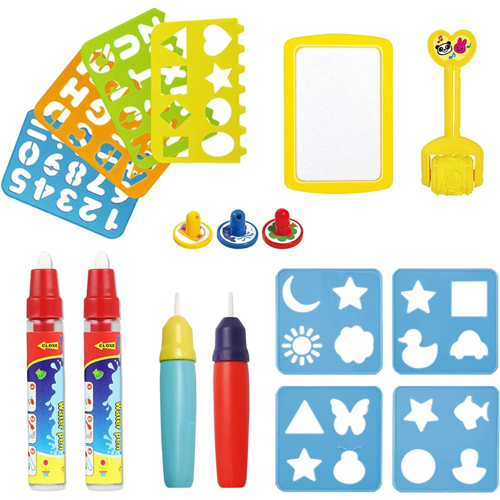 Kids Drawing Template Toys Animals Number Alphabet Water Drawing ...