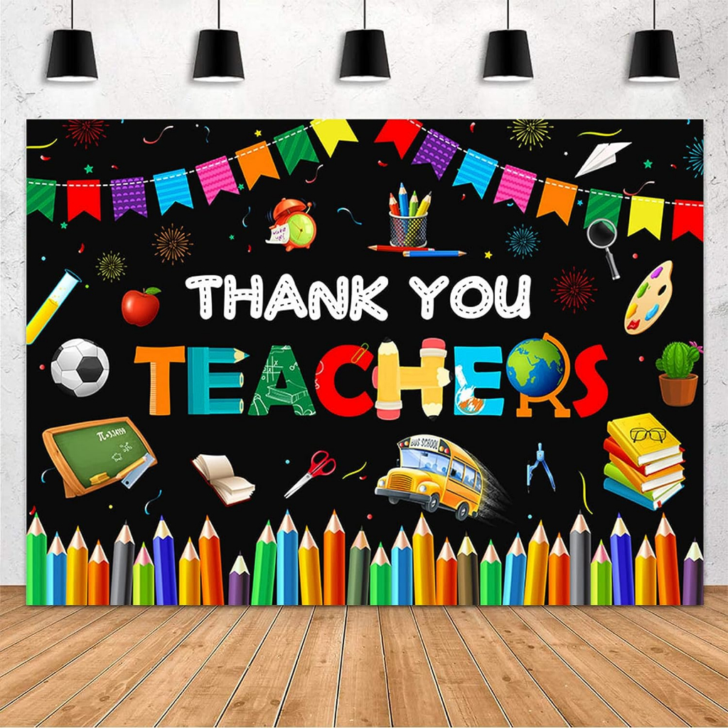 5x3ft Thank You Teachers Photography Backdrop Thank You Teachers ...