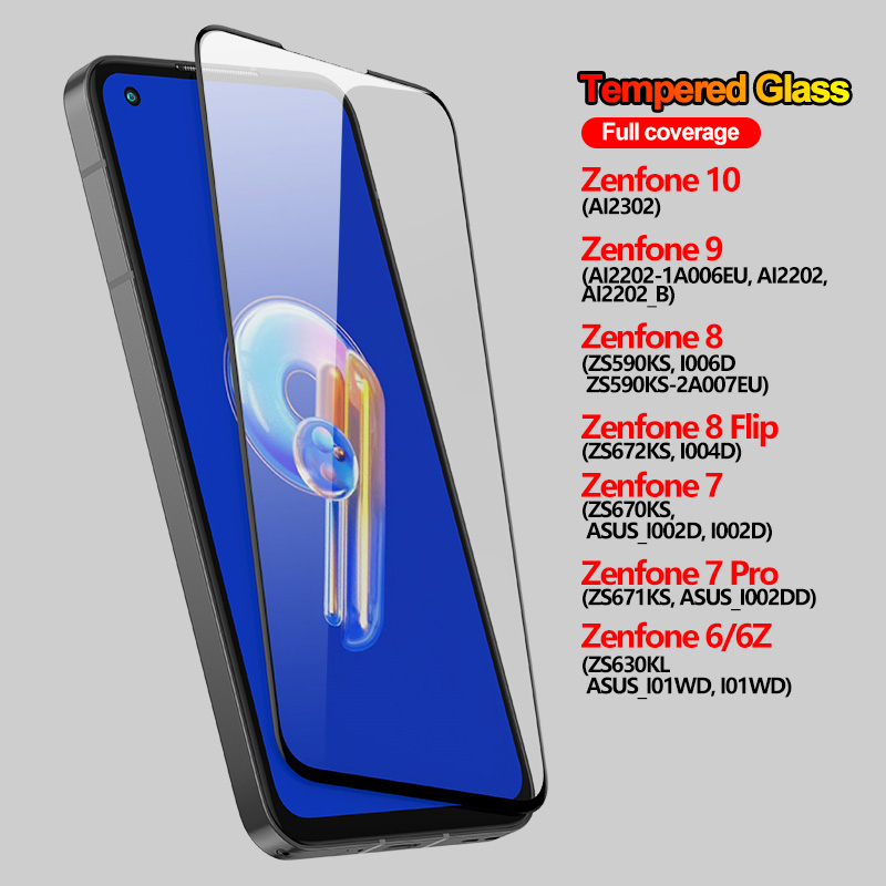 Tempered Glass For Asus Zenfone 9 10 10z 8Flip 7 Pro Full Screen