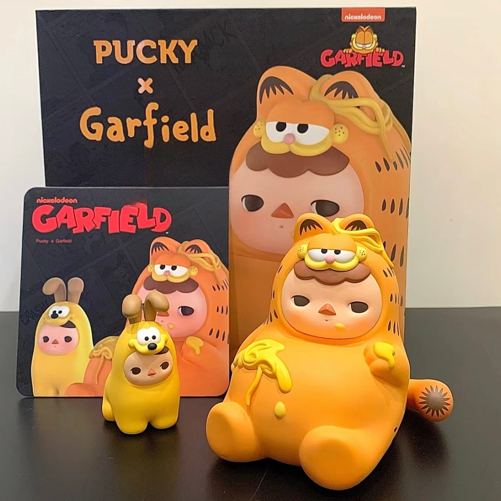 Genuine】 Pucky X Garfield & FELIX THE CAT PUCKY FIGURINE Big