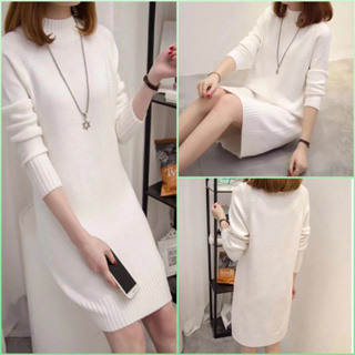 Women's Sexy Slim Fit Dress 2022 Autumn Winter Elegant Solid O