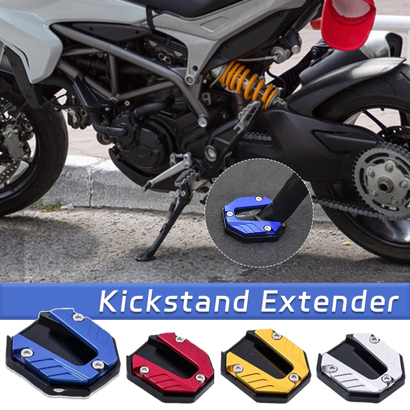 Black 2 Pack Motorcycle Kickstand Plates | Kick Stand Plate Pad Base For  Motorcycle motor Dirt Bike Perfect for parking on hot asphalt and soft