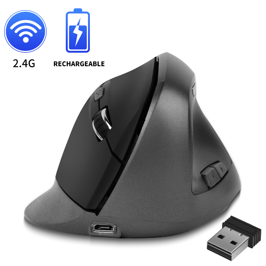 Wireless Mouse Dual Mode Rechargeable Fourth Generation 6D Ergonomic
