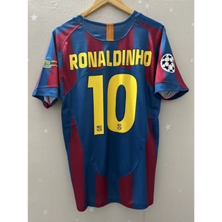 Vintage Barcelona Ronaldinho Barcelona 05-06 Home Kit Football Shirt