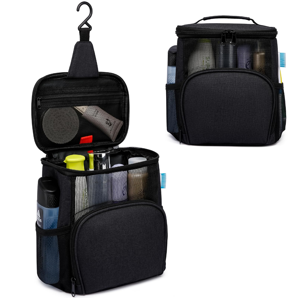 Toiletry Bag Shower Tote Bag Hanging Style Water Resistant Travel Organizer for Makeup with Hook ...