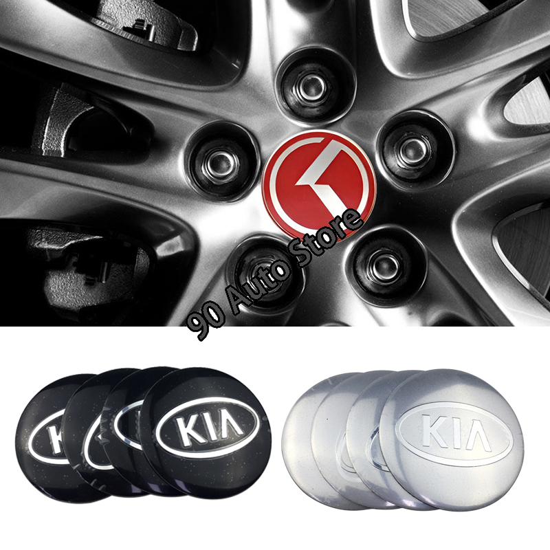 4PCS 60mm 65mm For KIA Forte R K5 Sportage Cerato Car Wheel Emblem Tyre