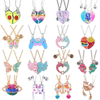 Necklace Bff Necklace 2 Kinds Of Cute Necklaces Aesthetic Pendant  Accessories Kawaii Friendship Bestie Best Friend Gifts For Teen Girls,  Alloy Steel