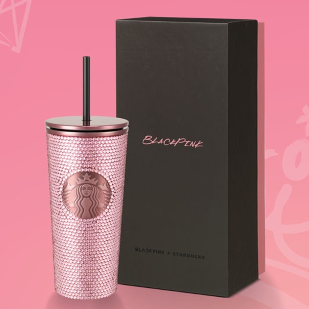 BLACKPINK + STARBUCKS COLLECTION Starbuckscups blackpinkstarbucks lisa  starbuck tumbler Stainless Steel Bling Cold Cup Tumbler 16oz