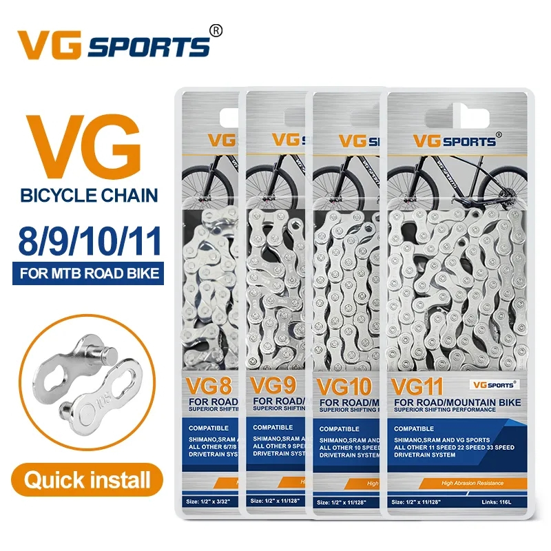VG Sports Bicycle Chain 6/7/8/9/10/11/12 Speed Velocidade MTB Road Bike ...