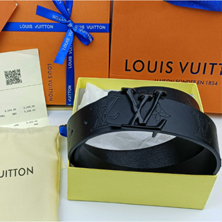 Authentic LOUIS VUITTON LB Ceinture Jeans Men's Belt Black