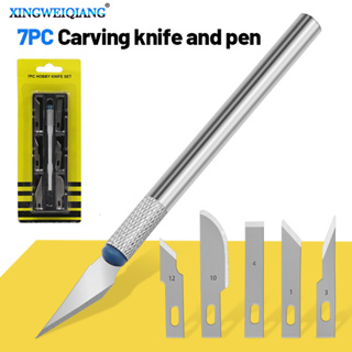 5pcs Craft Cutting Paper Pen Cutter Knife Retractable Hobby Knife