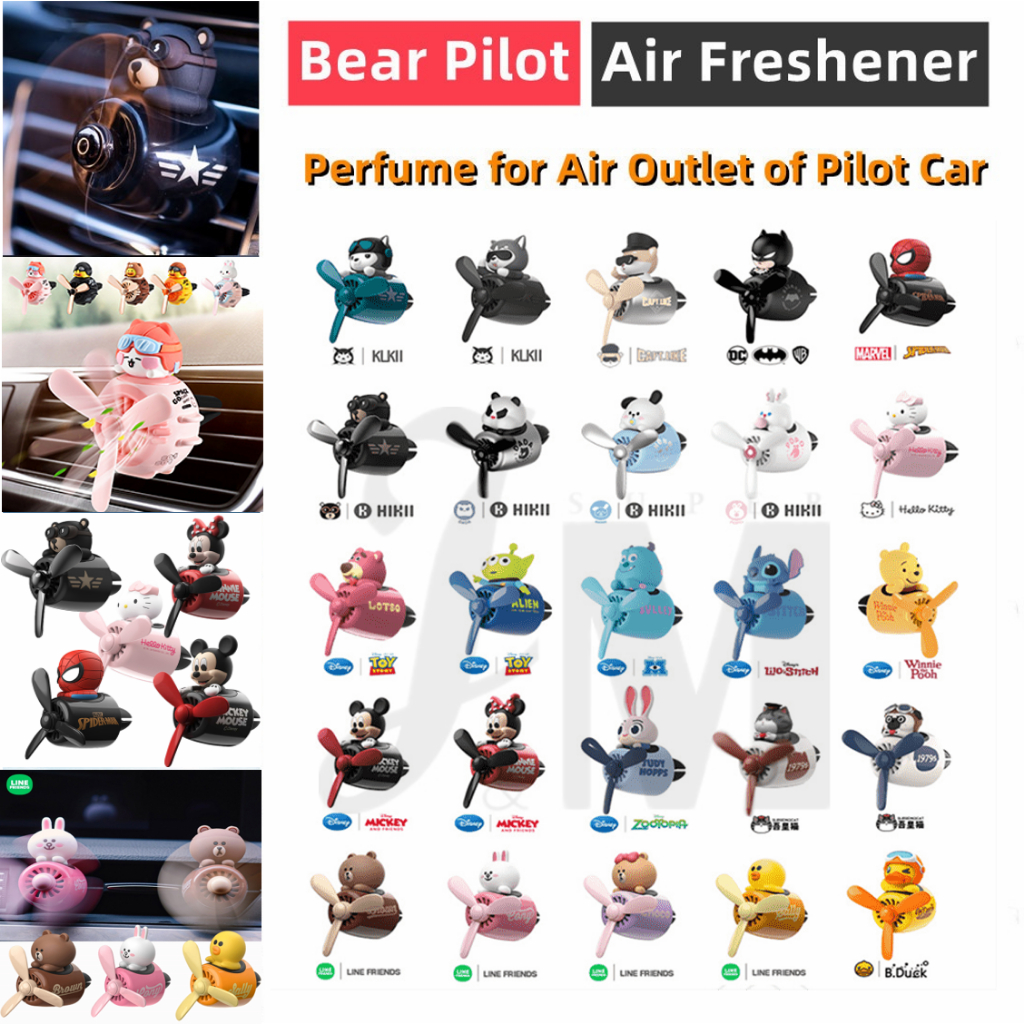 Car Aromatherapy Car Air Freshener Bear Pilot Propeller Bulldog Air