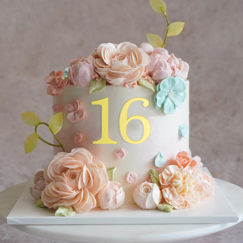 0~9 Gold Number Acrylic Cake Topper Cake Decoration for Birthday Party ...