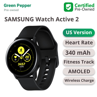  SAMSUNG Galaxy Watch Active 2 (44mm, GPS, Bluetooth) Smart Watch  with Advanced Health Monitoring, Fitness Tracking, and Long lasting  Battery, Silver (US Version) : Electronics