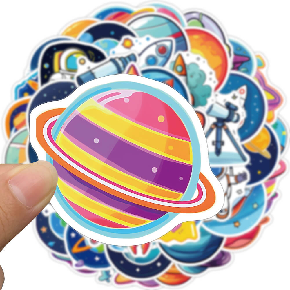 [Large Sticker]50PCS Kawaii Space Planet Graffiti Stickers Planet ...
