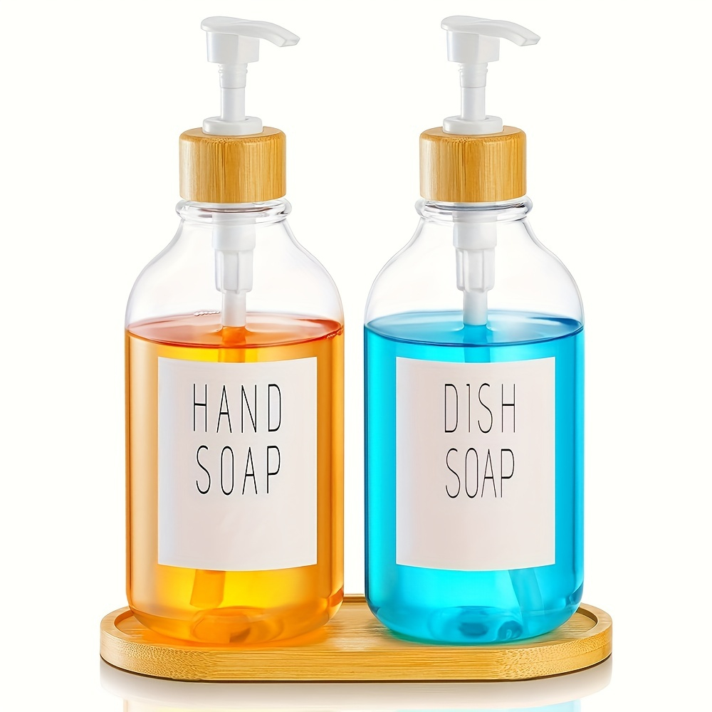 Clear Dish Soap Dispenser For Kitchen Sink Bamboo Pump Bottle Container   Cn 11134207 7qukw Lkbtheuna3zqb5