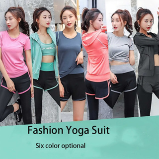 5PCS Ultimate Fitness Set for Women: Yoga Suit, Quick-Drying Sportswear,  Running Gear, Breathable Sport Bra Combo - All-Season Workout Essentials