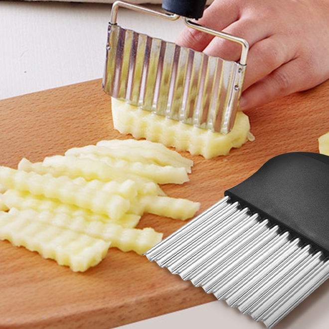 Potato Cutter Cooking Tool Stainless Wave Steel French Fry Potato