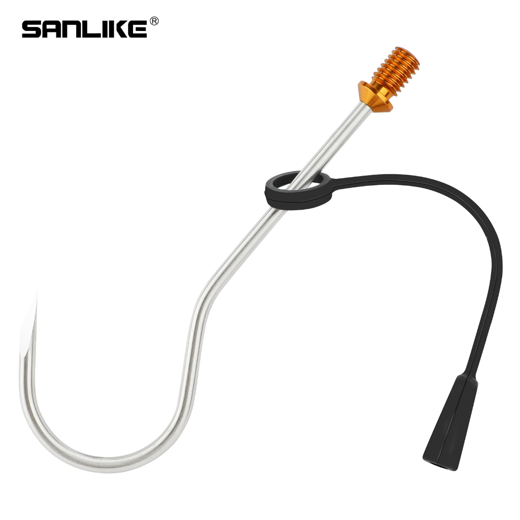SANLIKE Fishing Hook Stainless Steel Fishing Gaff Hooks with 1/2 Inch