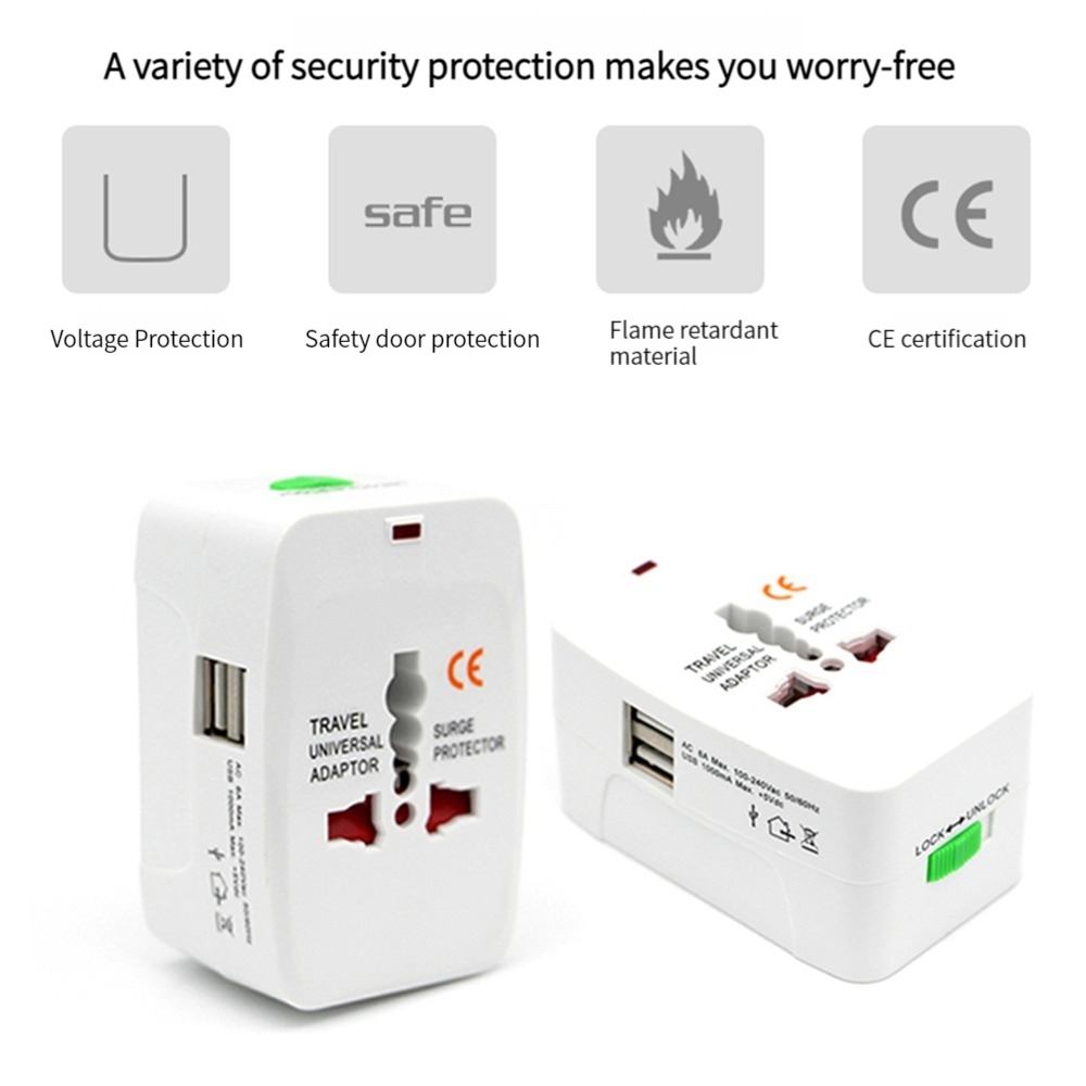 Universal Adapter USB+Type C Overseas Travel Plug Universal Adapter ...