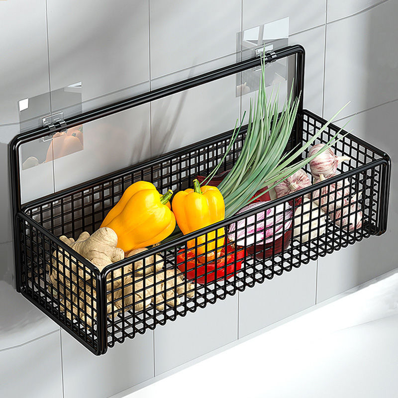 Wall Mounted Onion And Ginger Seasoning Storage Rack In Household ...