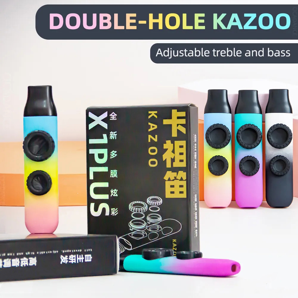 Double Hole Kazoo Professional Playing ABS Kazoo Easy to Use Niche Guitar Ukulele