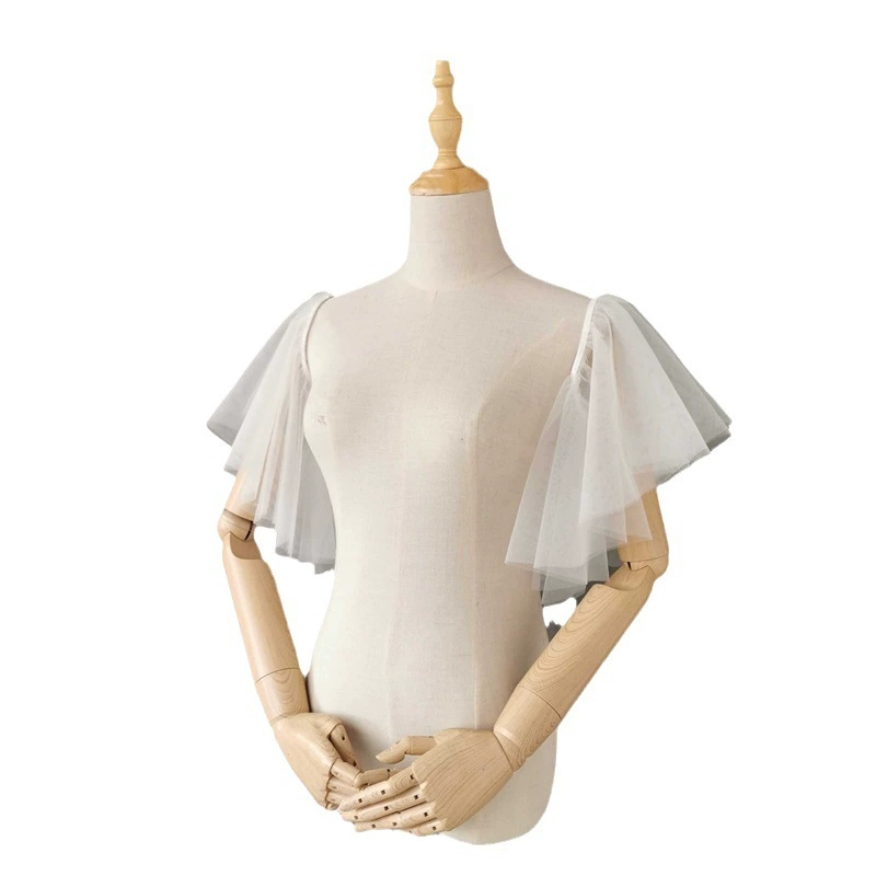 Bridal sleeves Off The Shoulder Detachable Pleated Women's Wedding