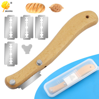 1pc Stainless Steel Bread Lame Dough Scoring Tool With Wooden Handle For  Baguette And Bread Loaf Slashing