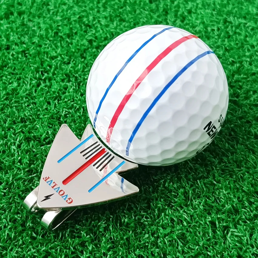 1pcs GVOVLVF Golf Ball airplane Marker with Magnetic Hat Clip