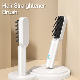 Wireless Hair Straightener Brush Electric Hair Brushes Hot Comb Straightener For Hair Beard Flat Iron Ceramic Heating