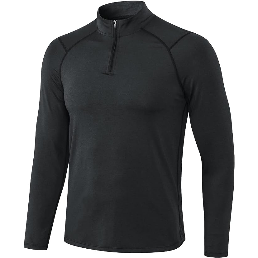 1 4 Zip Pullover Mens Men s Dry Fit Long Sleeve Shirts Workout